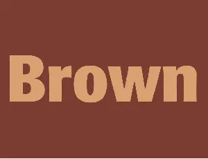 Brown font