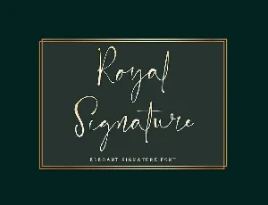 Royal Signature font