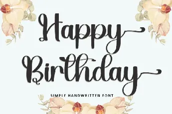 Happy Birthday Script Typeface font