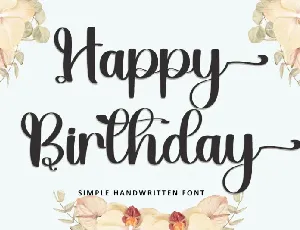 Happy Birthday Script Typeface font