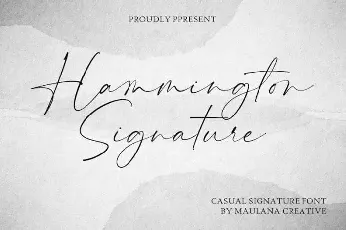 Hammington Script font