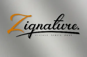 Zignature font