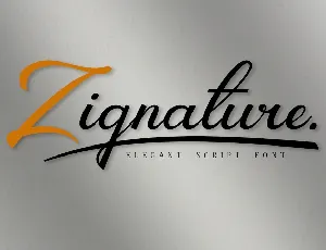 Zignature font