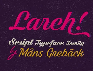 Dark Larch PERSONAL USE ONLY font