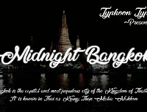 Midnight Bangkok font