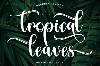 Tropical Leaves - Personal Use font