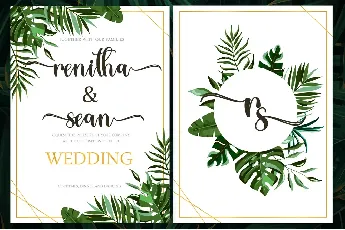 Tropical Leaves - Personal Use font