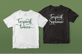 Tropical Leaves - Personal Use font