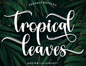 Tropical Leaves - Personal Use font