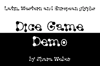 DiceGameDEMO font