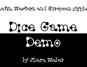 DiceGameDEMO font