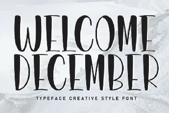 Welcome December Display font