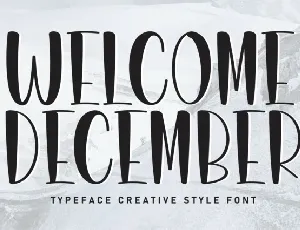 Welcome December Display font
