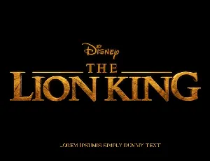 The Lion King font