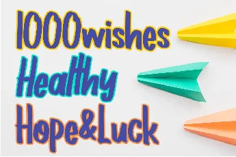 1000 Wishes Origami font