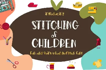 Stitching of Children font