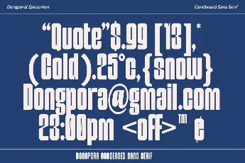 Dongpora DEMO font