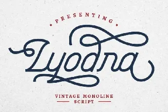 Lyodra Vintage Monoline Script font