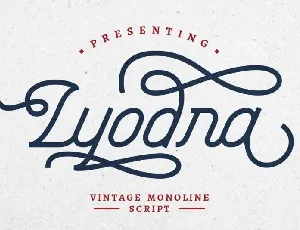 Lyodra Vintage Monoline Script font