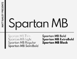 Spartan MB Family Free font