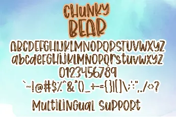 Chunky Bear font