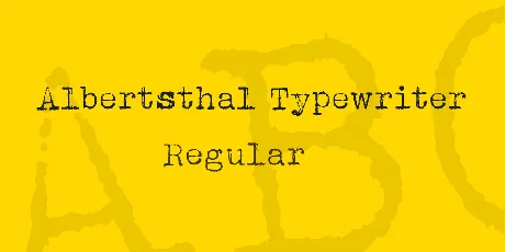 Albertsthal Typewriter font