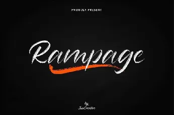 Rampage Brush font