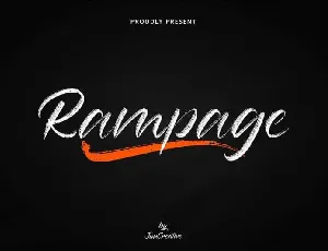 Rampage Brush font