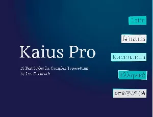 Kaius Pro Family font