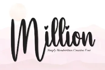 Million Script Typeface font