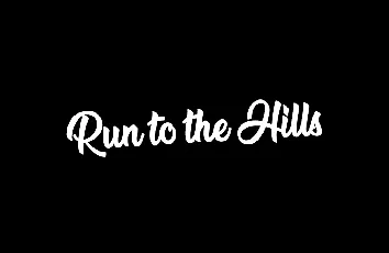 Run to the Hills font