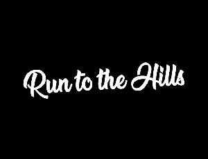 Run to the Hills font