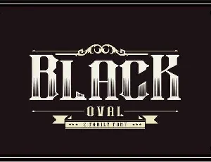 Black Oval Typeface Free font