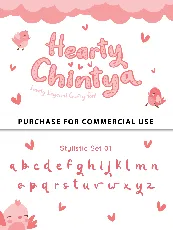 Hearty Chintya - Personal Use font