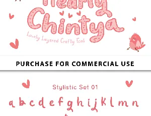 Hearty Chintya - Personal Use font