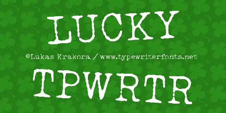 LUCKY TYPEWRITER font