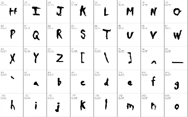 Daubmark font