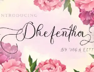 Dhefentha Calligraphy font