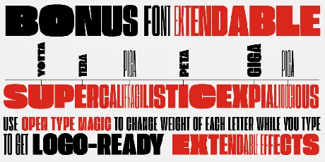 Extenda Trial font