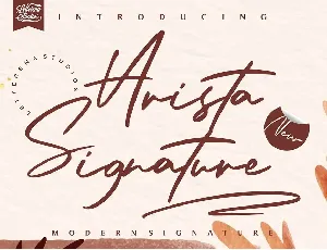 Arista Signature font