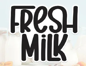 Fresh Milk Display font