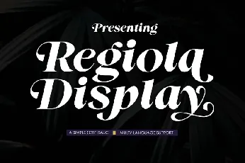 Regiola Display font