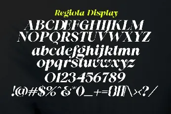 Regiola Display font