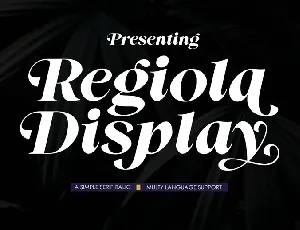 Regiola Display font