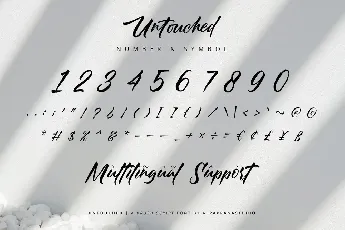 Untouched font