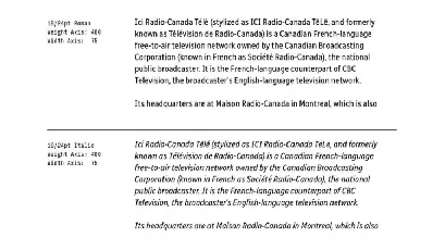 Radio Canada Family font