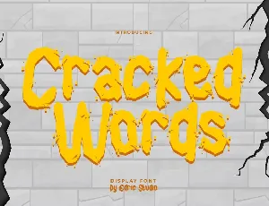 Cracked Words Demo font