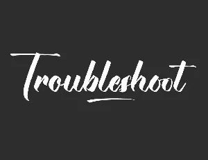 Troubleshoot Demo font
