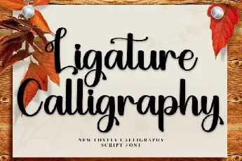 Ligature of Calligraphy font