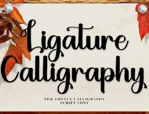 Ligature of Calligraphy font